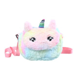 Plush Girls Cartoon Messenger Bag Adjustable Strap Large Capacity