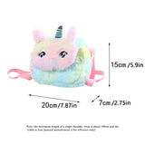 Plush Girls Cartoon Messenger Bag Adjustable Strap Large Capacity