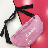 Kids Girls PU Leather Cross Body Bags Shoulder Messenger Letter Waist Packs