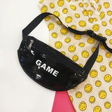 Kids Girls PU Leather Cross Body Bags Shoulder Messenger Letter Waist Packs