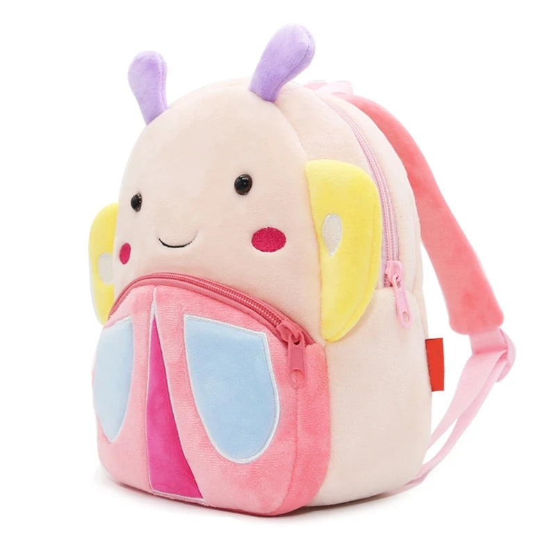 Girls Plush Backpack Kindergarten School Bag Travel Mini Daypack for 2-4 Years