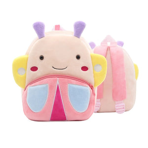 Girls Plush Backpack Kindergarten School Bag Travel Mini Daypack for 2-4 Years