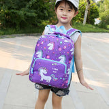 Kids Unicorn Printing Backpack Pink Purple School Bag