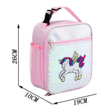 Sequins Insulated Lunch Bag for Kids Women
