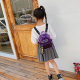 Kids Mini Backpack Purse PVC Transparent Double Shoulder Bags for Girls