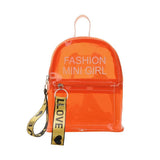 Kids Mini Backpack Purse PVC Transparent Double Shoulder Bags for Girls