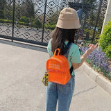 Kids Mini Backpack Purse PVC Transparent Double Shoulder Bags for Girls