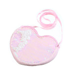 Kids Mini Heart Crossbody Bag Sequins Handbag for Girls