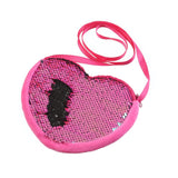 Kids Mini Heart Crossbody Bag Sequins Handbag for Girls