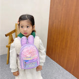 Kids Mini Laser Backpack Purse Rabbit Ear School Bags for Girls
