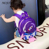 3D Rocket Kids Nylon Casual Backpack Boys Girls School Bag