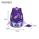 3D Rocket Kids Nylon Casual Backpack Boys Girls School Bag