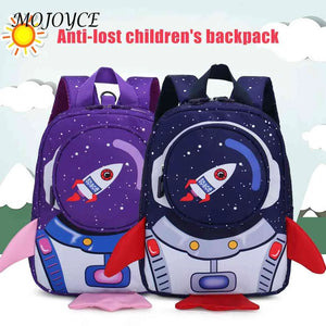 3D Rocket Kids Nylon Casual Backpack Boys Girls School Bag