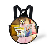 Kids Cat Print Kindergarten Backpack
