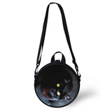 Cats Pattern Girls School Bags Round Shape Kindergarten Shoulder Bags