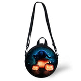 Kids Round Shape Book-Bags Little Cats Pattern Girls School Bags