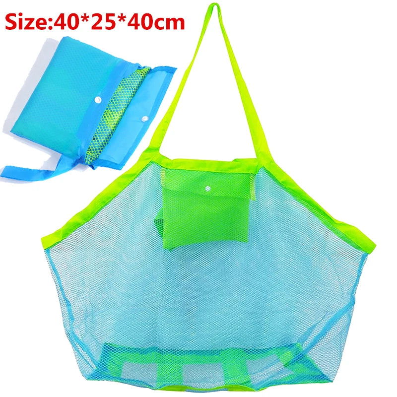 Kids Sand Away Protable Mesh Bag Children Beach Toys Clothes Towel Bag