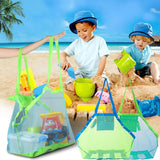 Kids Sand Away Protable Mesh Bag Children Beach Toys Clothes Towel Bag