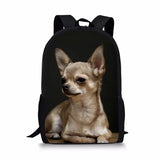 Kids School Bags Dog 3D Printed Book Bag Men 16 Inch Backpack For Teen Boys