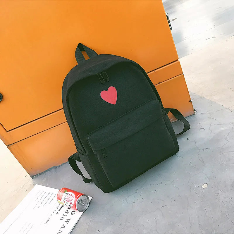 Girls Canvas Backpack Student Bags Travel Bags Lightweight School Bags