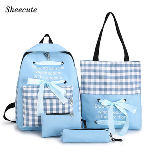 Girls Waterproof Oxford Backpack Large Capacity School Bag