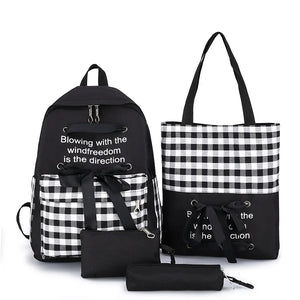 Girls Waterproof Oxford Backpack Large Capacity School Bag