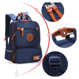 Boys School Backpack Orthopedic Waterproof Nylon Bookbag