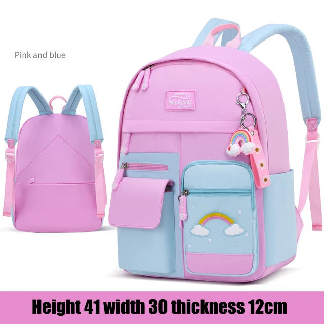 Kids Schoolbag Girl Waterproof Book Bag Cartoon Clouds Backpack