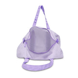 Kids Seersucker Ruffle Duffle Bags Pink/Purple Soft Preschooler Seersucker