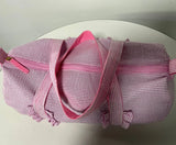 Kids Seersucker Ruffle Duffle Bags Pink/Purple Soft Preschooler Seersucker