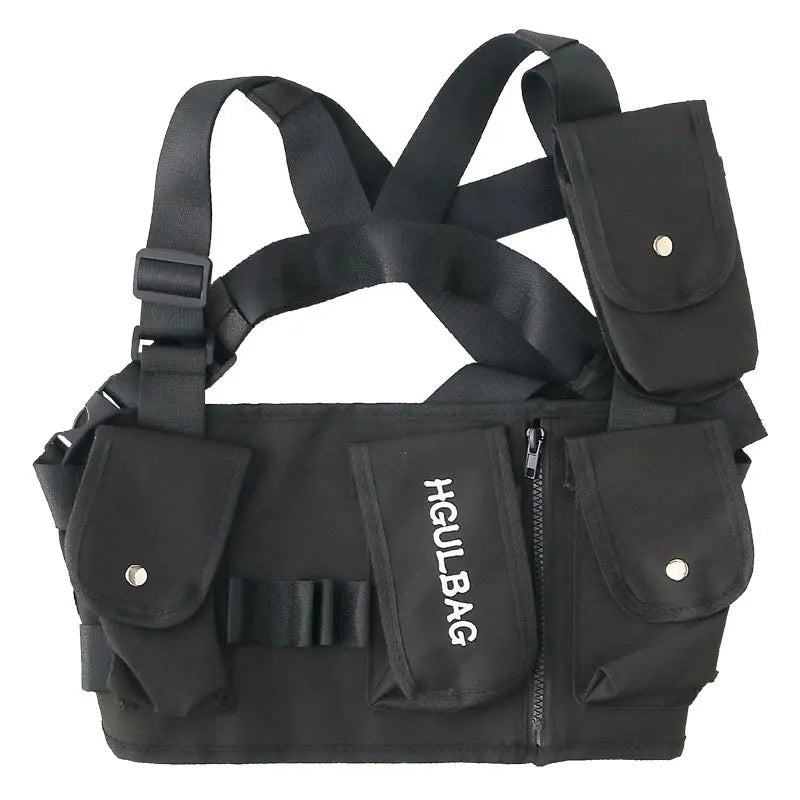 Kids Tactical Shoulder Bag Chest Rig Hip Hop Streetwear Waist Packs