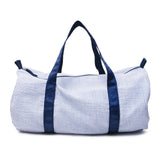 Kids Toddler Seersucker Duffle Navy/purple Striped Personalized Baby Duffle