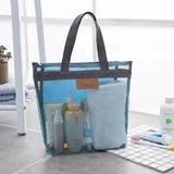 Kids Toys Beach Bag, Swimming Pool Dry Wet Separation Mesh Large Beach Bag