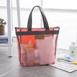 Kids Toys Beach Bag, Swimming Pool Dry Wet Separation Mesh Large Beach Bag