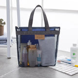 Kids Toys Beach Bag, Swimming Pool Dry Wet Separation Mesh Large Beach Bag