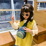Kids Waist Bags Dinosaur Print Outdoor Travel Crossbody Bag
