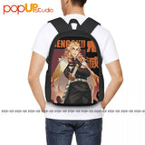 Demon Slayer Flame Pillar Kyoujurou Rengoku Backpack Large Capacity