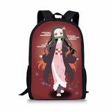 Kimetsu No Yaiba Pattern School Backpack for Kids