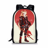 Kimetsu No Yaiba Print Backpack for Kids