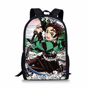 Kimetsu No Yaiba Backpack for Kid School Bag Teenage Girl Travel