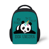 Kindergarten Kids Backpack Panda Unicorn Pattern Babies School Book Bags