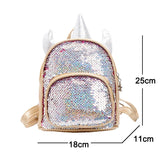 Kindergarten Girls Sequin Backpack PU Leather School Bags
