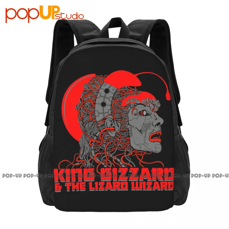 King Gizzard Lizard Wizard Backpack Large Capacity Print Eco-Friendly