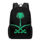 Saudi Arabia Flag 3D Print School Backpack for Boys Girls Teenager Kids Book Bag