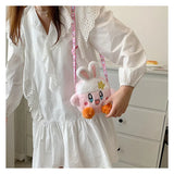 Kirbystar 88741 Anime Plush Shoulder Bag Cartoon Tote Handbag