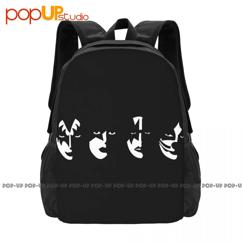Kiss Band Masks Backpack Large Capacity Print Beach Bag