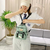 Kitten Backpack Fish Shoulders Bags Canvas Mini School Bags