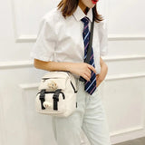 Kitten Women Backpack Fish Shoulders Bags Canvas Small School Bags