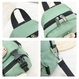 Kitten Women Backpack Fish Shoulders Bags Canvas Small School Bags