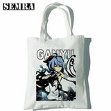 Klee Anime Women Canvas Shopper Bag Large Capacity Tote Mouse Shoulder Handbag